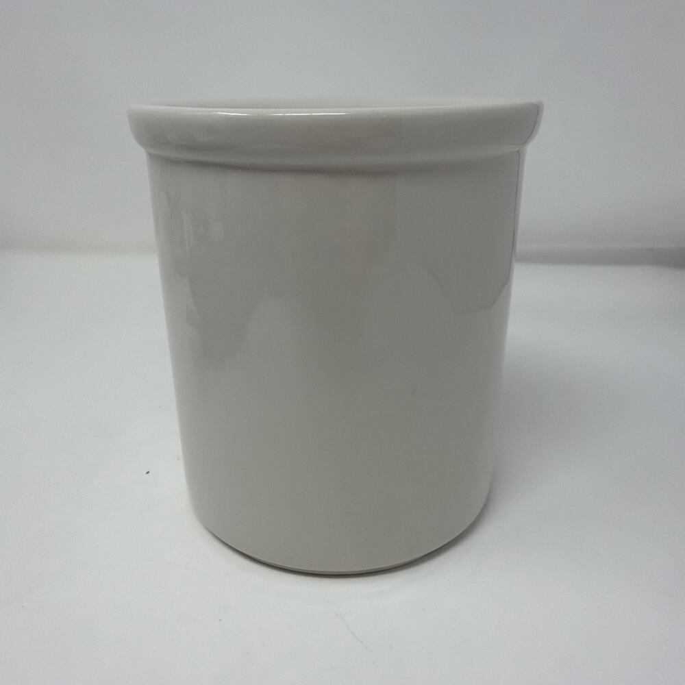 Hall Vintage Glazed stoneware Crock Utensil Holder Ivory #301